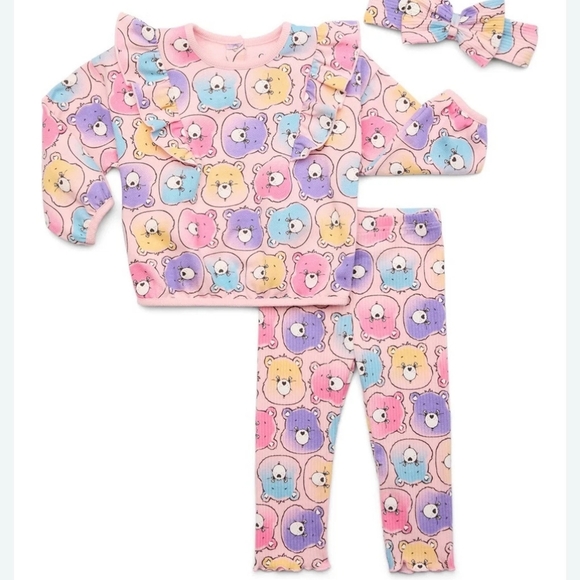 Care Bears 3 Piece Set With Care Bears Girls Size 18 Months - Picture 8 of 8
